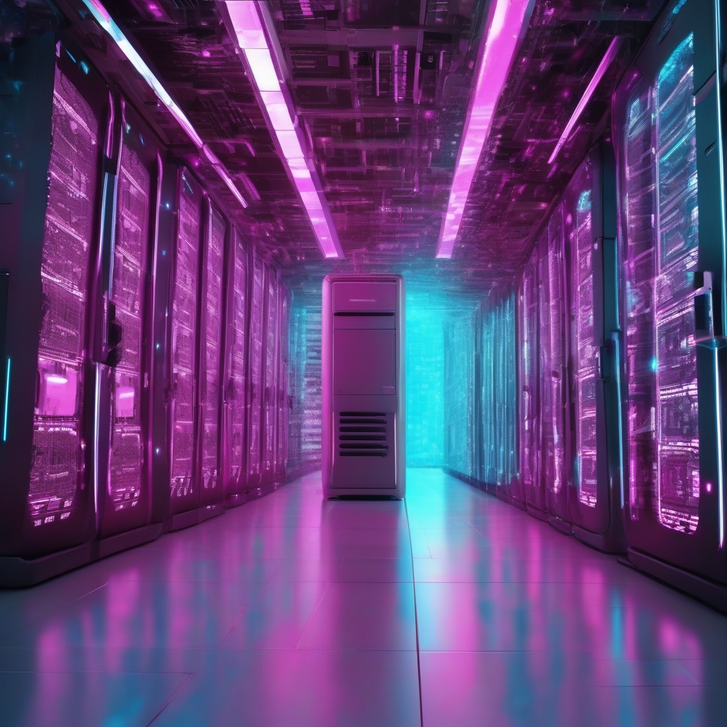 Tecnología de supercomputadoras innovación futurista