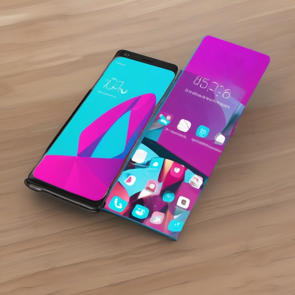 diseño innovador de smartphone plegable