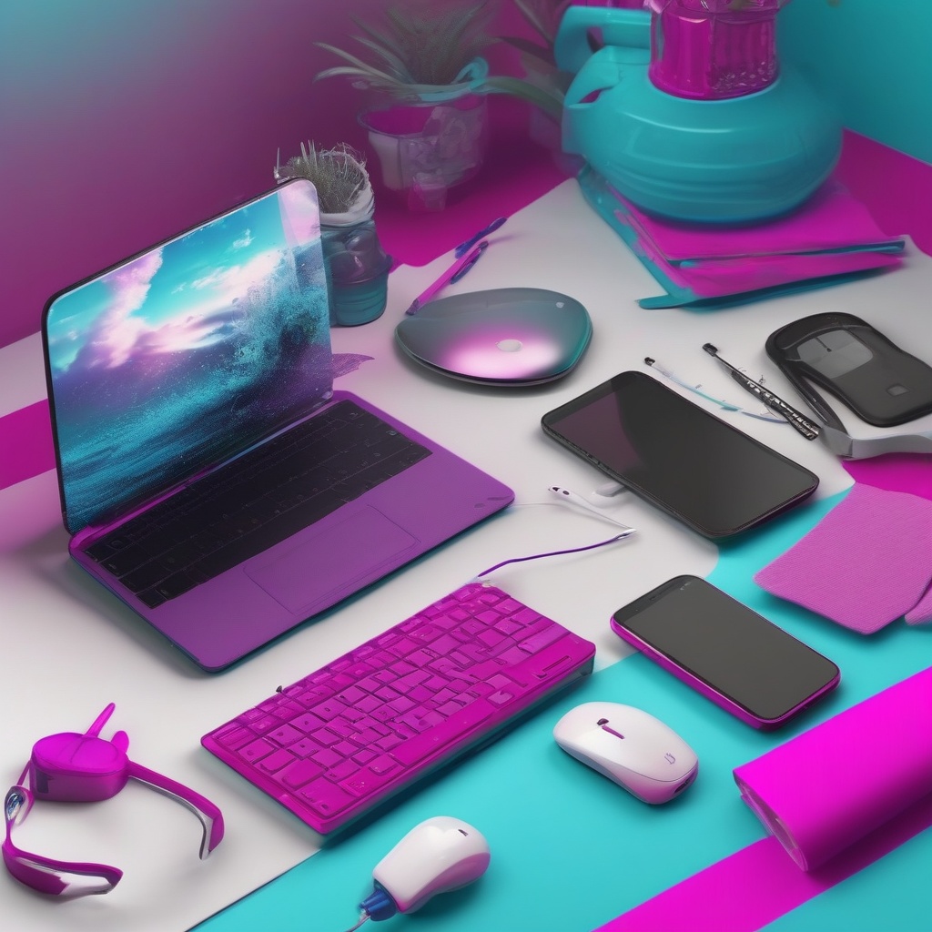 configuración de escritorio de smartphone periféricos