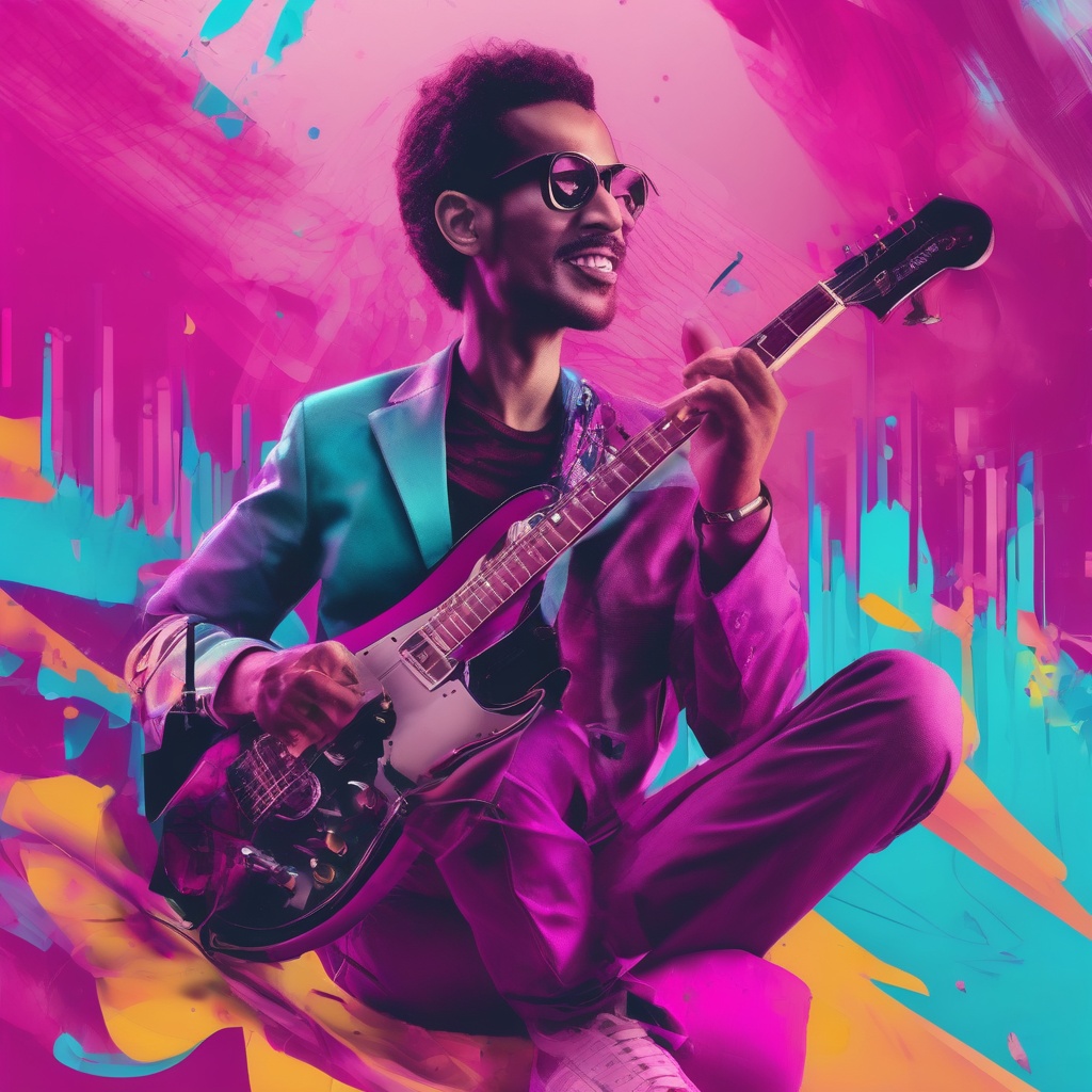 músico usando software de IA
